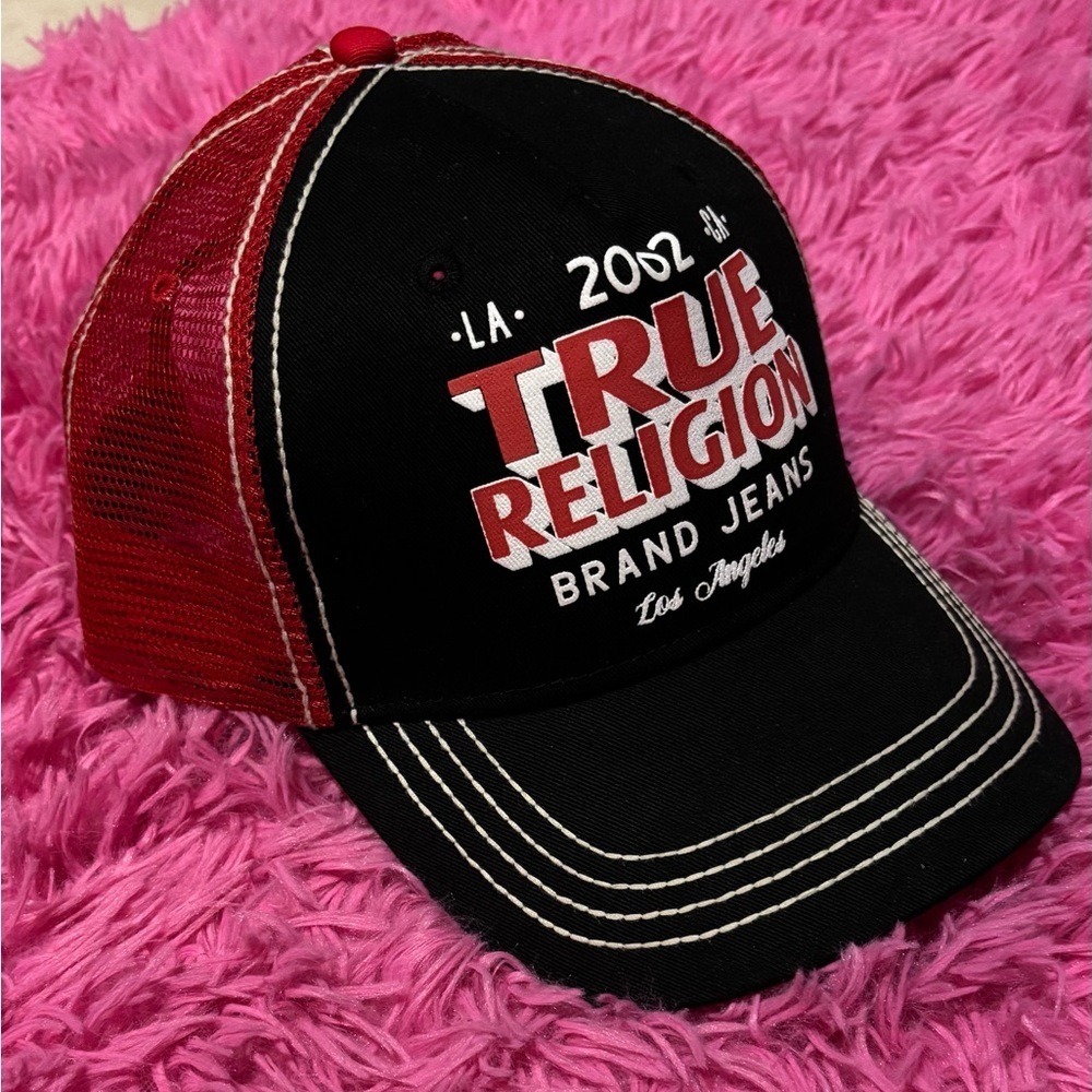 True Religion Trucker Logo Adjustable Cap - Picture 3 of 11